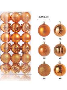 36 sets de boules de Noël en plastique, pendentifs simples de formes spéciales DIY. Ornements pour sapin de Noël, décorations de Noël, cadeaux de Noël, décoration de la maison, décoration de la pièce, hiver