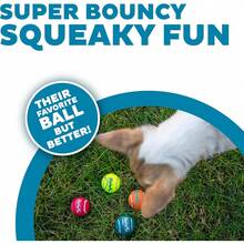 Outward Hound Squeaker Ballz 4-Pack Tennis Ball Dog Toys With Squeaker, Interactive Fetch Play For Pets Under 50 Lbs, Training Balls For Indoor & Outdoor Exercise, Medium, 2.5-Inch - 多聲響球 - 查看 8