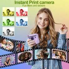[Instant Print Camera]Social Gift: All-In-One Instant Camera & Portable Photo Printer For Adults - Capture & Print 1080P HD Photos/Videos In Seconds With Fun Filters, Perfect For Travel, Christmas, Birthdays - Ready-To-Gift For Him, Her, Couples & Friends (1300mAh Rechargeable)
