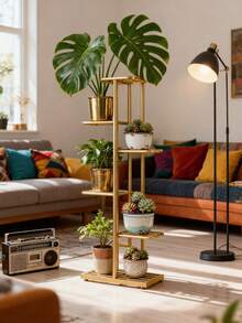 6/5/4 Tier Plant Stand - Home Garden Decor & Plant Storage Rack - Creative Pot Organizer Stunning Design, Perfect For Indoor/Outdoor Decor Space-Saving Indoor/Outdoor Plant Stand - Sáu lớp màu trắng - Xem 4