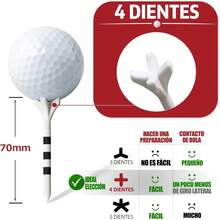 Tees de Golf de Plástico Blanco de Alta Calidad a Granel 50 Piezas, Tees de Golf Profesionales, 2 3/4 Pulgadas (70 Milímetros), Accesorios de Herramientas Deportivas de Alto Rendimiento