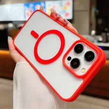 透明磁吸手机壳，兼容 17 Pro Max、16、15、14、13、12、11 Pro Plus Max、Mini 7、8、SE、16e、7P、X、XR、Xs Max，防震保护套，兼容三星 S25 Ultra、S24 Ultra、S23 FE、S22+ - 紅色 - 查看 7