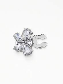 مجموعة أزرار معدنية مزينة بالكريستال اللامع والراين ستون، 1 قطعة/2 قطعة/4 قطع، إكسسوار أنيق وفاخر مناسب للسترات والجواكت والقمصان والبدل والفساتين وملابس أخرى، مستلزمات خياطة زخرفية يدوية