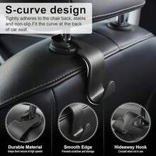 Car Hook Strong And Stable Small Hook Hidden Multifunctional Storage Rear Seat Hook Car Accessories - Black - View 4