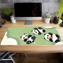 1 Piece Extended Cute Panda Mouse Pad - Large Desk Mat, Stitched Edges, Non-Slip Rubber Base, Compatible With Keyboards And Gaming Mice, Charming Cartoon Panda Design - 23.6 X 11.8 Inches (60 X 30 Cm) - View 6