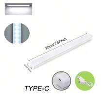 Luce notturna a LED con sensore di movimento senza fili, ricaricabile USB, striscia lunga per armadi, cucine, guardaroba, comodini, scale. Modalità luce fissa e modalità rilevamento movimento, luce LED, luce a parete, luci con sensore di movimento, luce notturna, luci per armadi