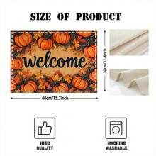 1pc/4pcs/6pcs/100pcs Autumn Thanksgiving Pumpkin Pattern Printed Placemats, Heat-Insulating Placemats, Suitable For Home Decoration, Holiday Dining, Kitchen And Party Decoration, Party Placemats, Can Be Given As Thanksgiving Gifts - Multicolor - View 3