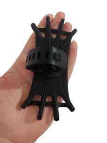 3/1pc Baby Stroller Phone Holder, Stretchable Silicone Material Phone Holder, Fits Phones Up To 15.5cm/6.1in Long, 7.5cm/2.95in Wide, 360° Rotatable, Suitable For Baby Stroller, Bicycle Phone Holder - Black - View 5