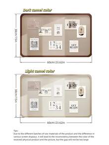 1 件深驼色/米色毛毡框架公告板，可重复使用毛毡墙板背景展示墙毛毡板组合相框 - 彩色 - 查看 8