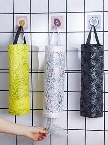 3pcs Kitchen Wall Mounted Storage Bag, Grocery Bag Holder, Mesh Hanging Storage Bag Dispenser, Foldable Garbage Bag Organizer, High-Capacity Shopping Bag Sorting Hanging Bag