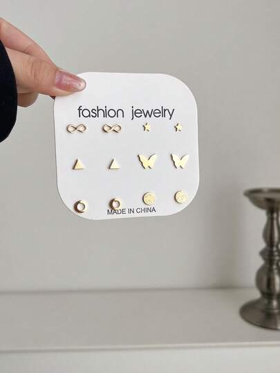 4-6 pares de pendientes de moda geométricos exagerados de acrílico vintage Y2K, adecuados para mujeres, Día de la Madre, San Valentín, Navidad, Año Nuevo, uso diario