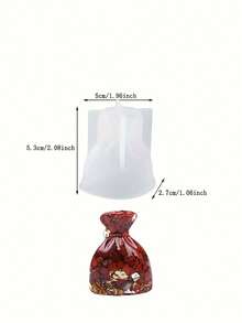 1pc Lucky Bag Shaped Silicone Mold, Resin Mold For Wallet Shaped Accessory, Goldfish Water Bag Epoxy Resin Mold, Mini Cute Pouch Shaped Mold For Making Diy Handicrafts Like Charm Keychains, Jewelry, Car Pendants - White - View 11
