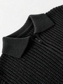 1pc Teen Boy's Solid Klein Blue Minimalist Casual Versatile Commuting Sweater, Autumn/Winter