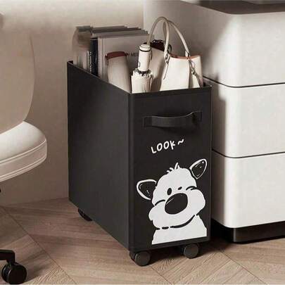 Carrito de almacenamiento con ruedas para debajo del escritorio - Esencial para la organización de la oficina móvil, un gran regalo para el Día de la Madre, el Día del Padre, Acción de Gracias y talla grande