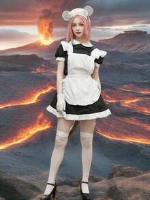 1 Băng đô tai chuột chân thực, Phụ kiện cosplay chuột Hamster, Đạo cụ biểu diễn, Thích hợp cho Giáng sinh, Trang phục lễ hội - Nhiều màu - Xem 3