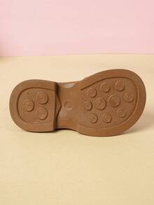 1 Pair Infant Knitted Bootie Socks, Lightweight & Comfortable For Everyday Outdoor Wear, Spring/Autumn/Winter - Brown - View 7