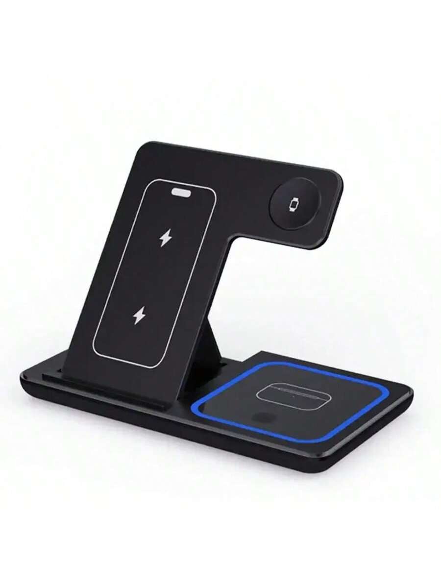 محطة شحن سريع متعددة الأجهزة - شاحن لاسلكي 3 في 1...