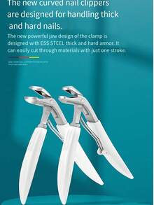 New Curved Tip Pliers, Ingrown Toenail Clippers, Stainless Steel Double-Edged Nail Trimmer, Suitable For Thick Nails, Middle-Aged And Elderly, Home And Pedicure Salon