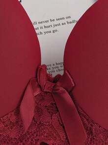 Pack x4 Brasieres Push-Up 3/4 Copa - Ajuste de 3 Niveles, Tirantes Regulables con Lazo, Colores Sólidos Elegantes - Lencería Diaria Cómoda,Nude, Negro, Blanco, Morado - Negro+Blanco+Desnudo+Burdeos - Ver 7