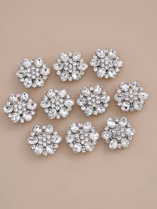 مجموعة أزرار معدنية مزخرفة بالراين ستون بشكل أنيق 1 قطعة/2 قطعة/4 قطع، ديكور فاخر متعدد الاستخدامات ملائم للكنزات والسترات والقمصان والبدل والفساتين والمعاطف وغيرها، مستلزمات خياطة DIY