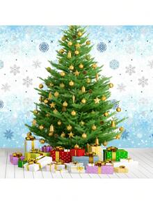 1pc Blue & White Christmas Snowflake Plastic Tablecloth (54x108 Inch) – Disposable, With Star Accents | For Christmas/New Year, Frozen Birthday & Winter Wonderland Holiday Party Decor - Multicolor - View 4