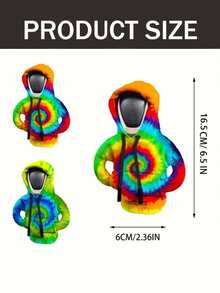 1Pc Vibrant Tie-Dye Gear Shift Hoodie Cover - Suitable For Car Interior, Colorful Car Accessories & Decoration. Made Of Soft Polyester Fabric, It's A Stylish And Practical Car Gadget. Simply Slip It Over The Gear Shift During Installation, No Tools Required, For Easy Operation.