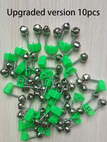 10/50入組雙聲塑料夾咬提醒釣竿鈴-釣魚配件