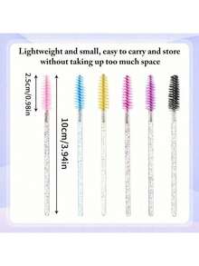 50 Stücke/Set Einweg-Wimpernverlängerungs-Bürsten, professionelle Make-up-Werkzeuge für Mascara und Augenbrauenpflege, geeignet für Salon und Heimgebrauch - Spiralförmiger Augenbrauenkamm, Make-up-Pinsel mit festem Kristallgriff und weichen Polyesterbristles, für Wimpernverlängerung, Augenbrauenpflege und Make-up-Anwendung - alkohol- und ölfreie Formel, ideal für Kosmetik- und Schönheitsprodukte, ohne Strom oder Batterie erforderlich
