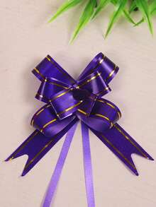 100pcs Gift Basket Pull Bows, 10 Colors (Slight Color Difference), Spring Gift Packaging Decoration, Gold Rimmed Pull Bows With Ribbons, Large Pull Bows, Suitable For Birthday, Wedding, Easter Gift Wrapping - Multicolor - View 5