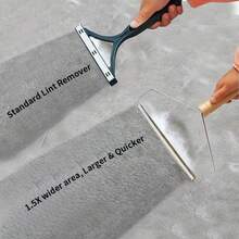 3pcs Portable Manual Lint Remover - Double-Sided Fabric Shaver, Suitable For Pet Hair, Clothes, Sofa And Carpet Cleaning, Wooden Handle With Metal Frame, Practical Household & Friend Gift