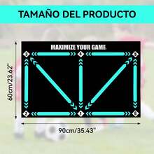 Tapete de Entrenamiento Futbol,90*60cm Tapete Ejercicio de Futbol Silenciosa y Antideslizante,Tapete de Accesorios Auxiliares Deportivos Antideslizante,Entrenamiento Agil de Fútbol - Modelo Básico Negro - Ver 6