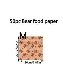 50张,食品吸油纸防油纸垫片纸炸鸡防油纸烘焙面包托盘纸烤盘垫片纸,婚礼装饰,圣诞节装饰,生日装饰,生日礼物,圣诞节餐桌装饰,圣诞节,圣诞节装饰,圣诞节礼物 - 小熊 - 查看 11