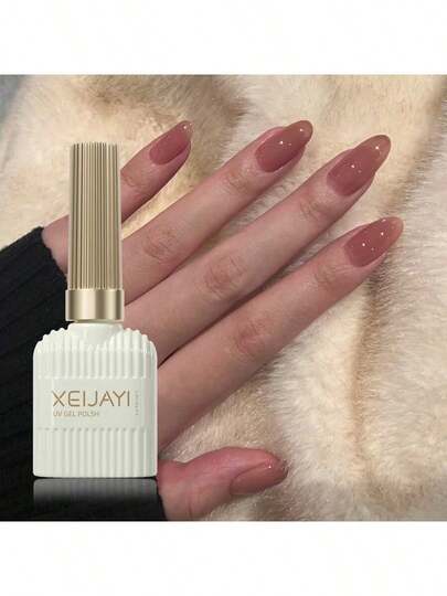XEIJAYI Esmalte de uñas de gel transparente de 15ml, rosa sandía translúcido con efecto de hielo transparente, se retira con remojo en UV/LED, perfecto para manicura DIY