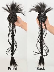 20 英寸长花辫龙须扭曲马尾辫 - 合成爪夹，女士卷发波浪接发，休闲装扮的自然造型，马尾接发，日常假发。 - 彩色 - 查看 7