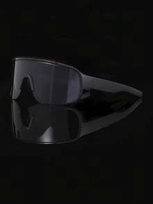 New Cyberpunk Style Large Frame Fashion Sunglasses, Suitable For Commuting, Cycling, Unisex, Lightweight & Transparent, All Season