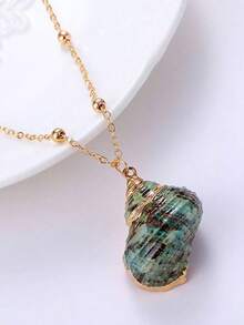 1pc Shell Pendant Necklace, Bohemian Beach Jewelry For Summer - Multicolor - View 4
