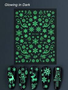 2 sztuki świecących płatków śniegu, koronkowe naklejki na paznokcie, świąteczne, zimowe, śnieżne, wiatrowe, świąteczne, noworoczne, suwaki do paznokci