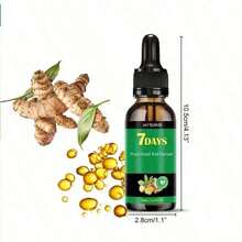 Nail Care Oil With Ginger, Nail Care Solution Hands & Feet - Moisturizing Dry, Weak & Brittle Nails - Daily Use To Strengthen & Hydrate Nails With Long-Lasting Shine, Gentle Formula Clean & Healthy Nails 1. 01oz Per Piece