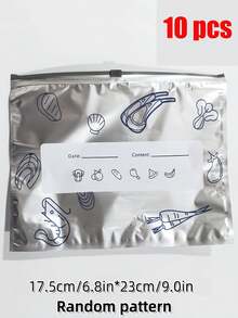 10/20/30入可重複使用鋁箔食品儲存袋，附拉鍊，加厚防漏自封式，適合新鮮蔬果 - 鋁箔保鮮袋 - 查看 17
