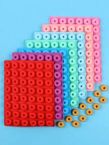 48 Cavity Mini Donut Shapes Silicone Mold DIY Soap Candle Making Supplies - Blue - View 11