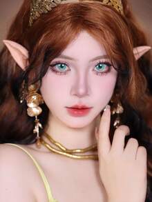 JeweLens 1副泡泡角色扮演青色美瞳 动漫万圣节美瞳 - 青碧色 - 查看 4