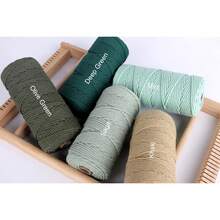 NOANTA Blue Macrame Cord 3mm X 109yards, Colored Macrame Rope, Cotton Rope Macrame Yarn, Colorful Cotton Cord Wall Hanging, Plant Hangers, Crafts, Knitting