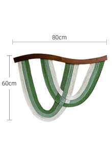 1 Stück gewebte Faser Wandbehang - Boho & minimalistisch Wohndekoration, gestreiftes Muster, horizontale Aufhängung, ohne Strom, geeignet für Schlafzimmer und Wohnzimmer, Innenbereich, Schlafzimmer Wanddekoration | Minimalistische Dekoration | Gewebte Textur, Gewebter Wandbehang, Grüner gewebter Wandbehang, Gewebte Wandkunst, Gewebter Wandteppich/Dekoration, Wandbehang Teppich/Dekoration, Groß/Extragroß Wandteppich - Verschiedenfarbig - Übersicht 9