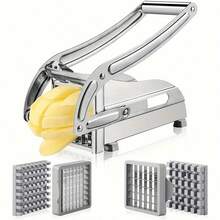 Manual Vegetable Chopper With Safety Blade Guard, Adjustable Thickness, For Uniform Slicing/Shredding, Multipurpose Use On Potatoes, Carrots, Onions, Cucumbers