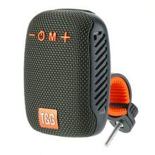 T&G Altavoz portátil con clip T&G TG392, resistente al agua IPX4, graves potentes, adecuado para ciclismo, con salida de audio para tarjeta/USB y excelente calidad de graves para tu disfrute