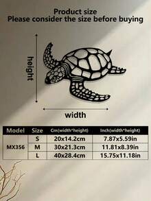 2/1 pièce Décoration murale en métal de tortue de mer, décoration de maison côtière, convient pour la maison, la chambre, la salle de bain, le jardin, la cour, le balcon, le café, décoration murale pour les amateurs de l'océan, décoration de chambre, le meilleur cadeau idéal pour Noël, Halloween, Thanksgiving, pendaison de crémaillère, anniversaire