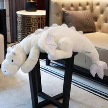 35.4" Peluche Dragon Plush, Soft And Sturdy Plushie Dragon Stuffed Animals For Kids And Adults, Kids Toys, Christmas Gifts,  Stocking Stuffers, Medium White Dragon Stuffed Animal - 白色 - 查看 7