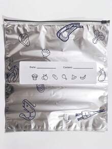 10/20/30入可重複使用鋁箔食品儲存袋，附拉鍊，加厚防漏自封式，適合新鮮蔬果 - 鋁箔保鮮袋 - 查看 9