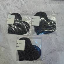 Adhesive Nipple Cover Heart Rhinestone Carnival Festival Nipple Cover - 黑色 - 查看 5