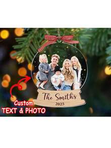 Custom Photo Ornament, Personalized Family Photo Christmas Ornament, Family Photo Ornament, Family Keepsake Gift, Family Christmas Decor
